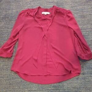 LOFT Rich Burgundy Blouse